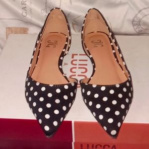 Women's flats polka dots